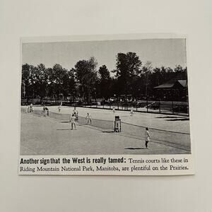 Tennis Court Riding Mountain National Park MB 1941 Magazine Picture SAG4-M2